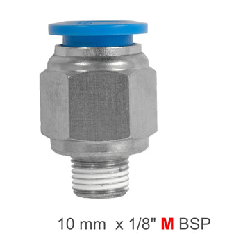 AirCraft PU Hose Fitting Straight Stud 10mm - 1/8" M BSP (SPC10-01) - image 01
