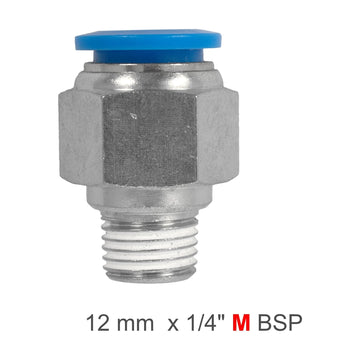 AirCraft PU Hose Fitting Straight Stud 12mm-1/4 M - image 01