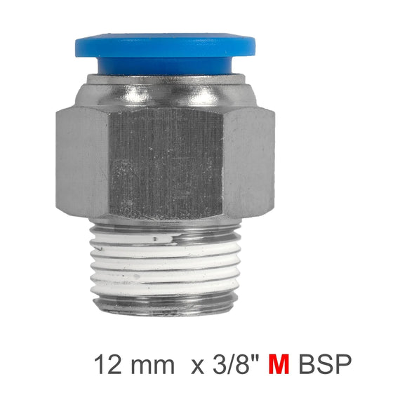 AirCraft PU Hose Fitting Straight Stud 12mm-3/8 M - image 01
