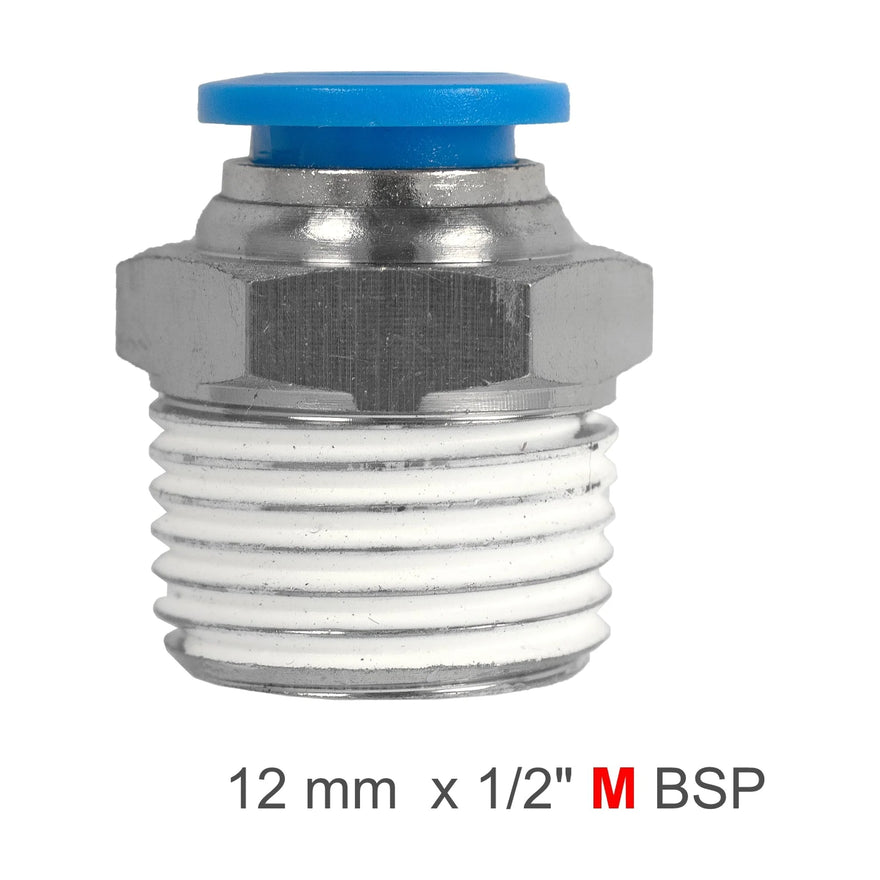 AirCraft PU Hose Fitting Straight Stud 12mm-1/2 M - image 01