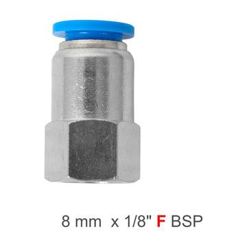 AirCraft PU Hose Fitting Straight Connector 8mm - 1/8" - image 01
