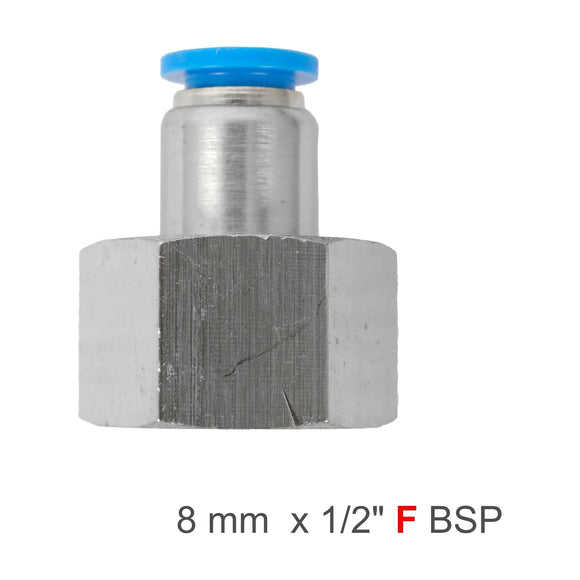 AirCraft PU Hose Fitting Straight Stud 8mm-1/2 F - image 01