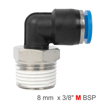 AirCraft Elbow 8mm-3/8 M PU Hose Fitting - image 01