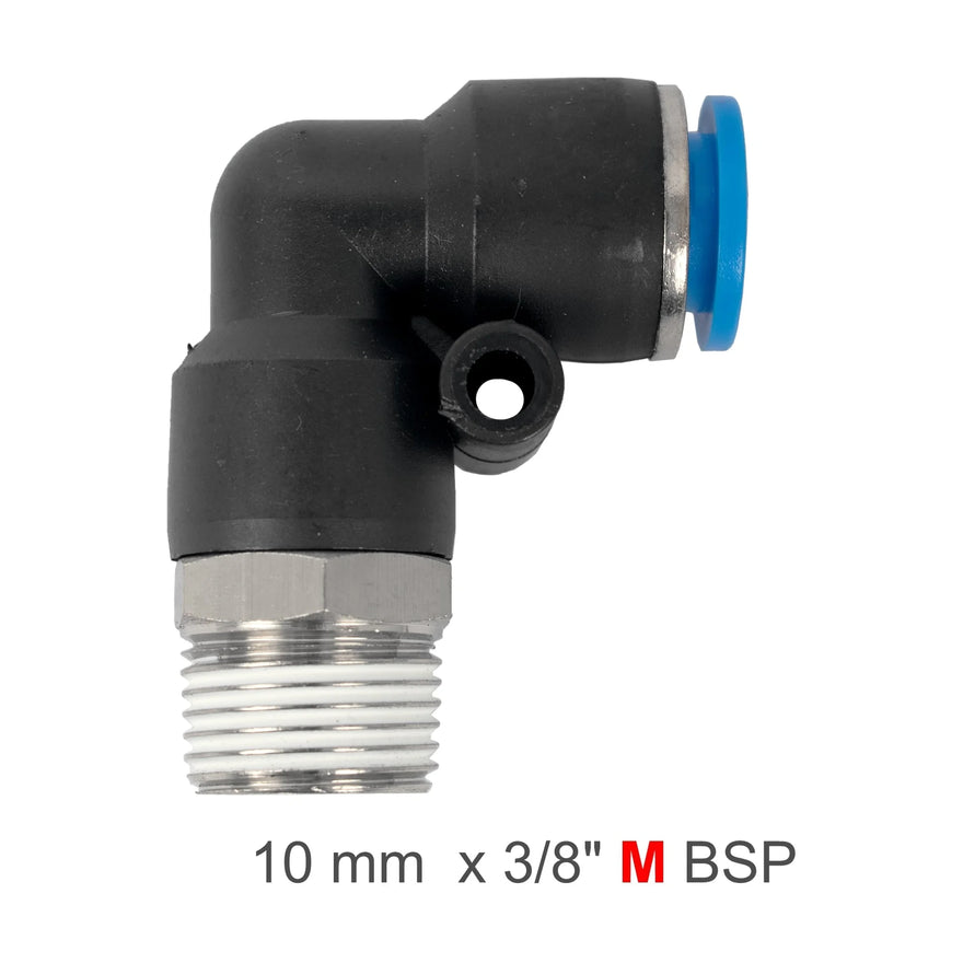 AirCraft PU Hose Fitting Elbow 10mm-3/8 M - image 01