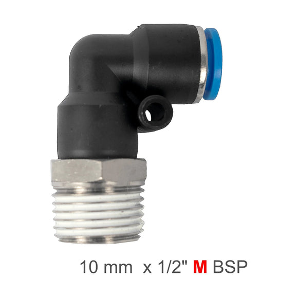 AirCraft PU Hose Fitting Elbow 10mm-1/2 M - image 01