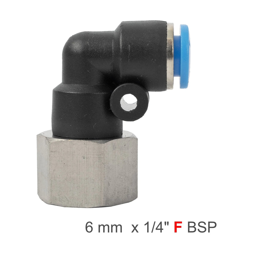 AirCraft PU Hose Fitting Elbow 6mm-1/4 F - image 01