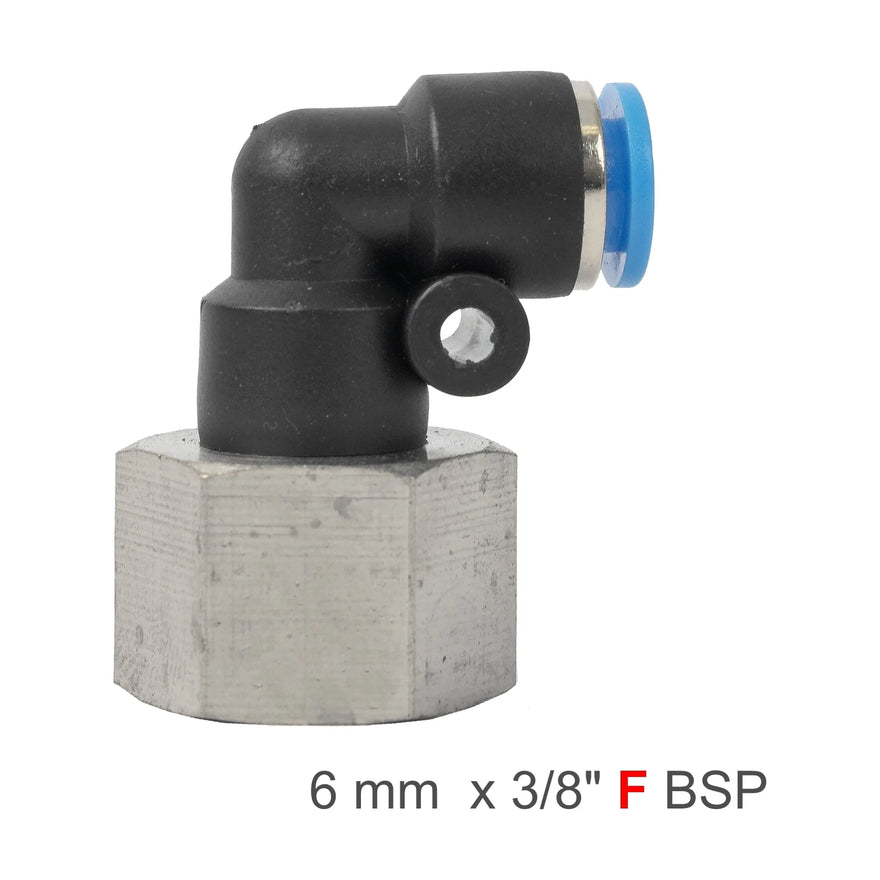 AirCraft PU Hose Fitting Elbow 6mm-3/8 F - image 01