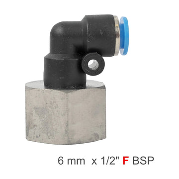 AirCraft PU Hose Fitting Elbow 6mm-1/2 F - image 01
