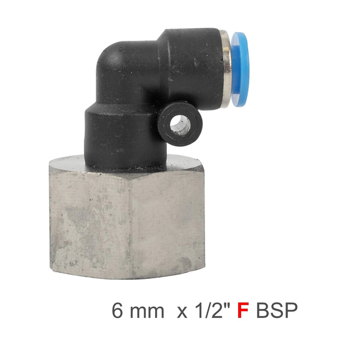 AirCraft PU Hose Fitting Elbow 6mm-1/2 F - image 01