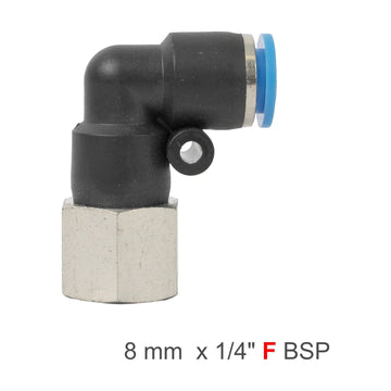 AirCraft PU Hose Fitting Elbow 8mm-1/4 F - image 01