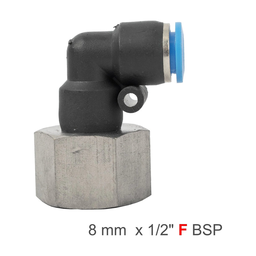 AirCraft PU Hose Fitting Elbow 8mm-1/2 F - image 01