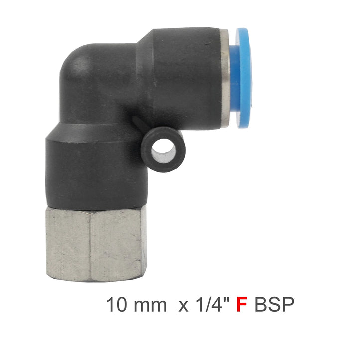 AirCraft PU Hose Fitting Elbow 10mm-1/4 F - image 01