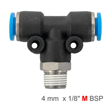 AirCraft PU Hose Fitting Tee 4mm-1/8 M - image 01