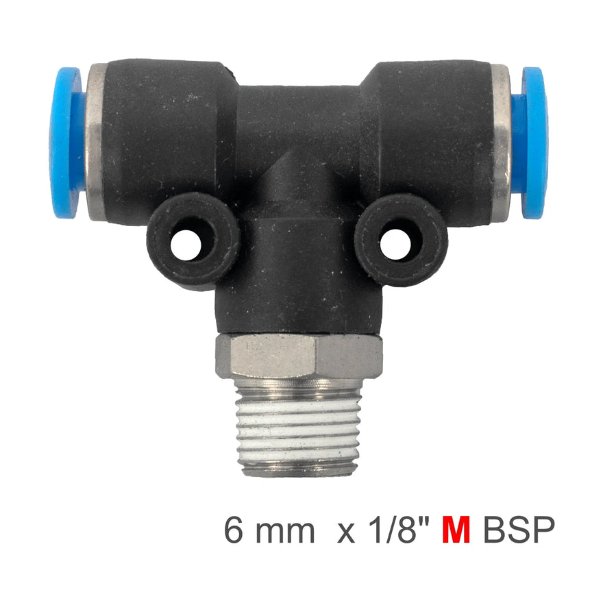AirCraft PU Hose Fitting Tee 6mm-1/8 M - image 01