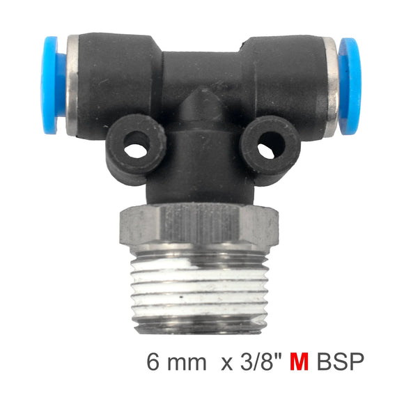 AirCraft PU Hose Fitting Tee 6mm-3/8 M - image 01