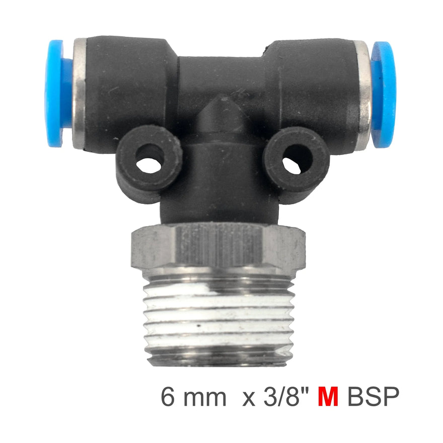 AirCraft PU Hose Fitting Tee 6mm-3/8 M - image 01