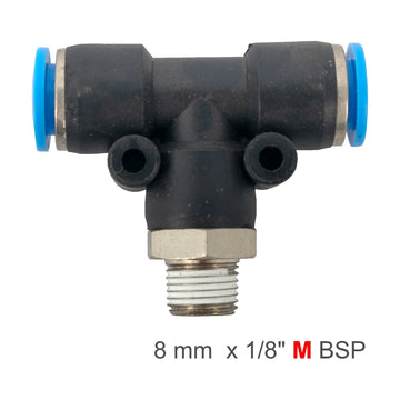 AirCraft PU Hose Fitting Tee 8mm-1/8 M - image 01