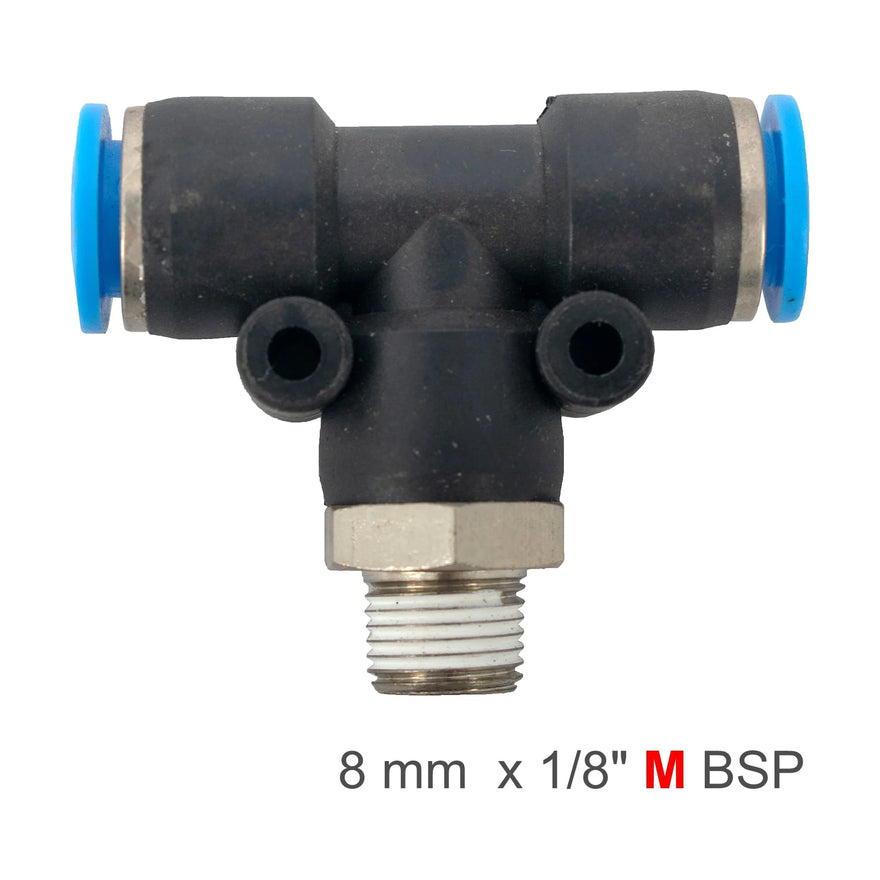 AirCraft PU Hose Fitting Tee 8mm-1/8 M - image 01