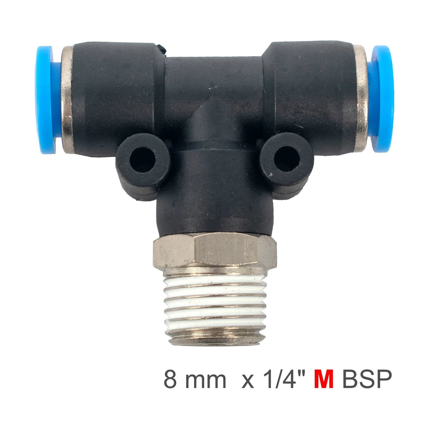 AirCraft PU Hose Fitting Tee 8mm-1/4 M - image 01