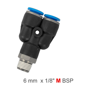 AirCraft PU Hose Fitting Y Joint 6mm-1/8 M - image 01