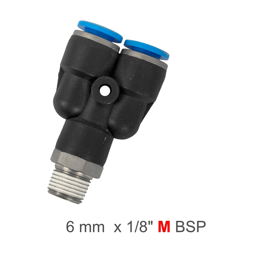 AirCraft PU Hose Fitting Y Joint 6mm-1/8 M - image 01