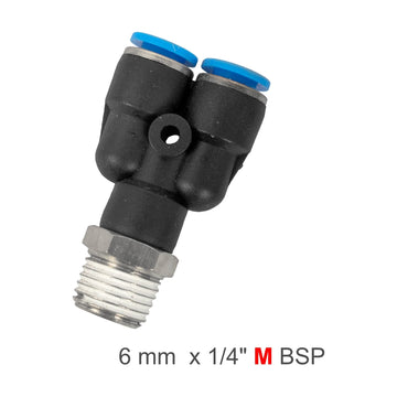 AirCraft PU Hose Fitting Y Joint 6mm-1/4 M - image 01