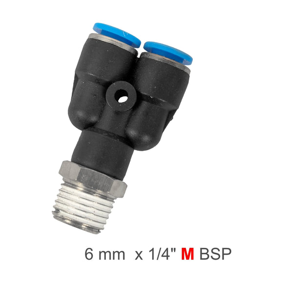 AirCraft PU Hose Fitting Y Joint 6mm-1/4 M - image 01