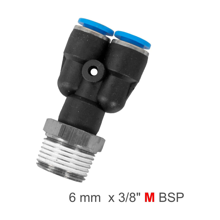 AirCraft PU Hose Fitting Y Joint 6mm-3/8 M - image 01