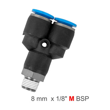 AirCraft PU Hose Fitting Y Joint 8mm-1/8 M - image 01