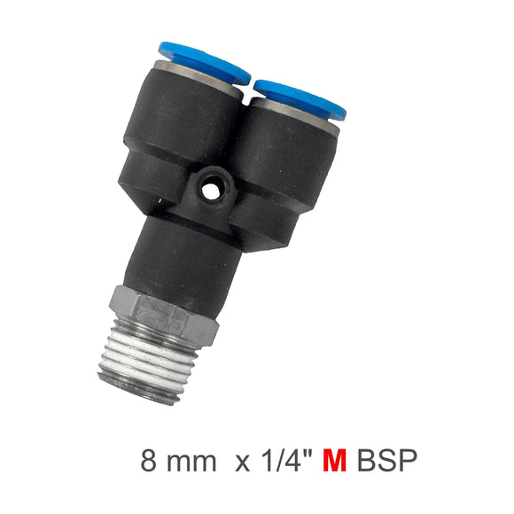 AirCraft PU Hose Fitting Y Joint 8mm-1/4 M - image 01