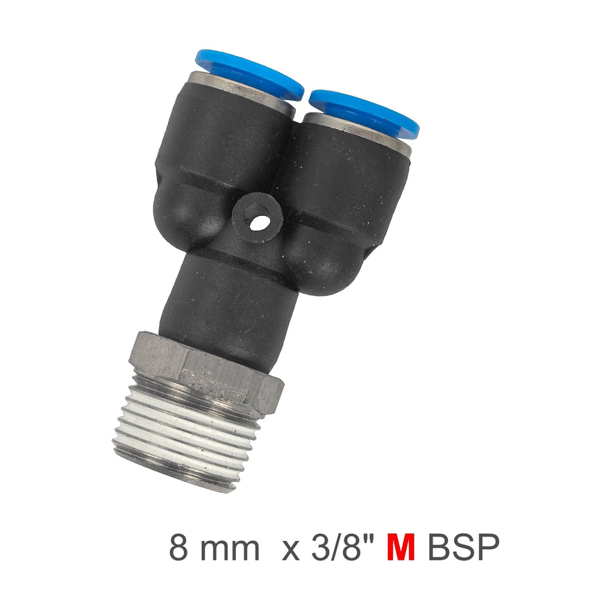 AirCraft PU Hose Fitting Y Joint 8mm-3/8 M - image 01