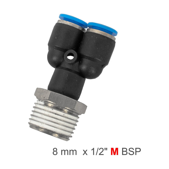 AirCraft PU Hose Fitting Y Joint 8mm-1/2 M - image 01