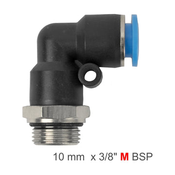 AirCraft PU Hose Fitting Elbow With O-Ring 10mm-3/8 M - image 01