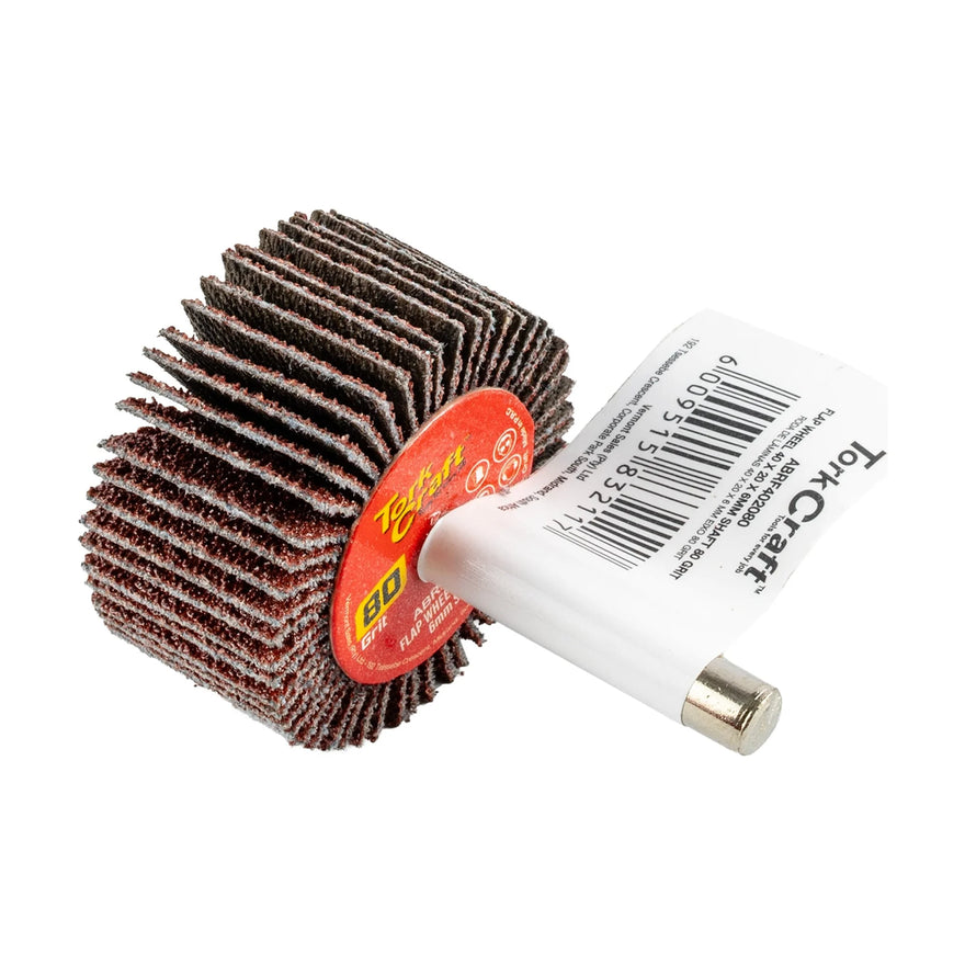 Tork Craft Flap Wheel 30 X 15 X 6mm Shaft 80 Grit Per Each - image 01