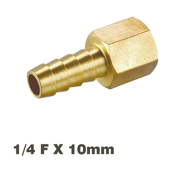 AirCraft Hosetail Connector Brass 1/4F X 10mm - image 01
