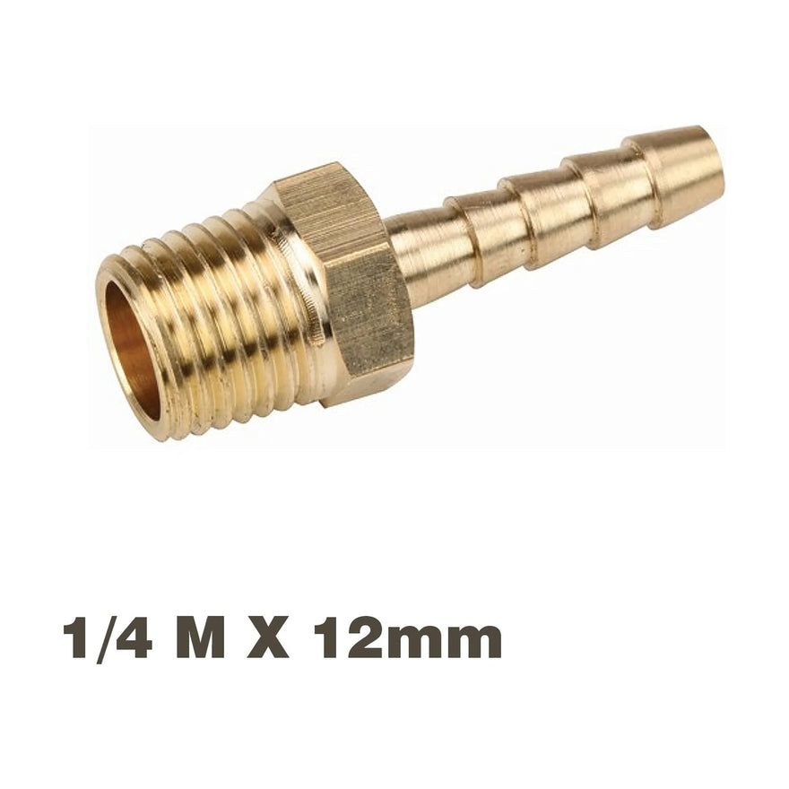 AirCraft Hose Connector Brass 1/4Mx12mm - image 01
