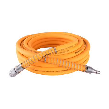 AirCraft Flex Air Hose Kit 10mmX 10M Orange W/Quick Coupler & Connector Yohko - image 01