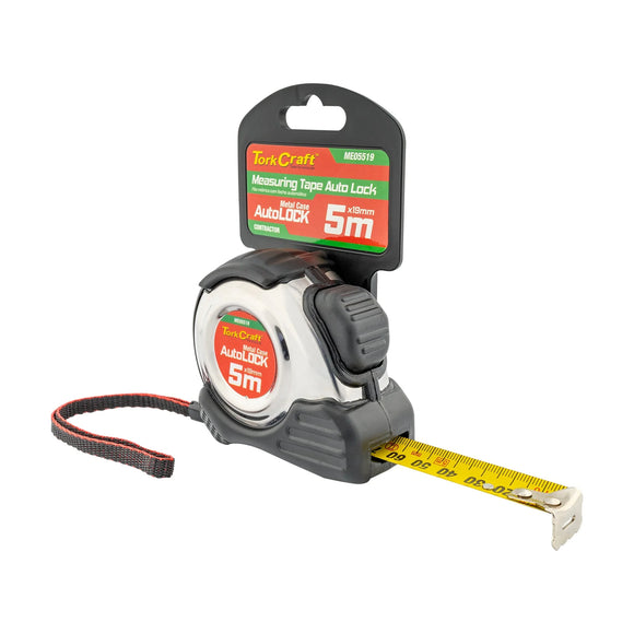 Tork Craft Measuring Tape Self Lock 5m X 19mm S/s & Rubber Casing Matt Finish - image 01