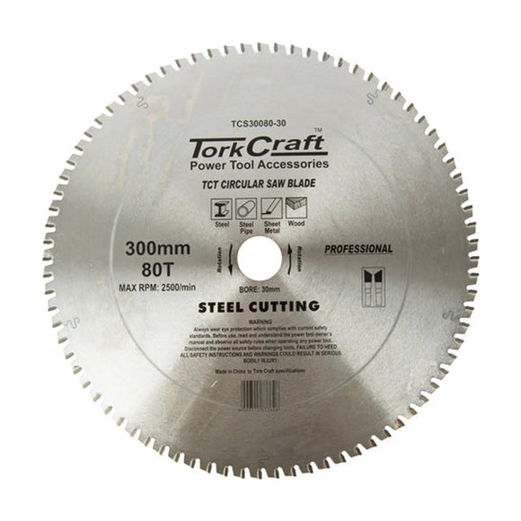 Tork Craft TCT Blade Steel Cutting. 300 X 80t 30mm Bore - image 01