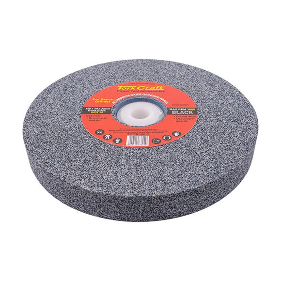 Tork Craft Grinding Wheel 150x20x32mm Black Coarse 36 Grit W/bushes For Bench Grin - image 01
