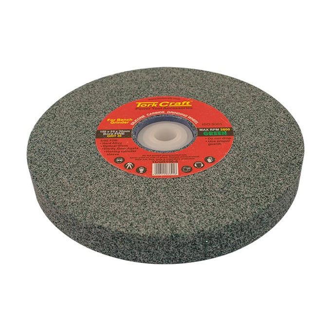 Tork Craft Grinding Wheel 150x20x32mm Green Coarse 36 Grit W/bushes For Bench Grin - image 01