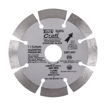 Tork Craft Diamond Blade Segmented 115mm With 12mm Segments - image 01