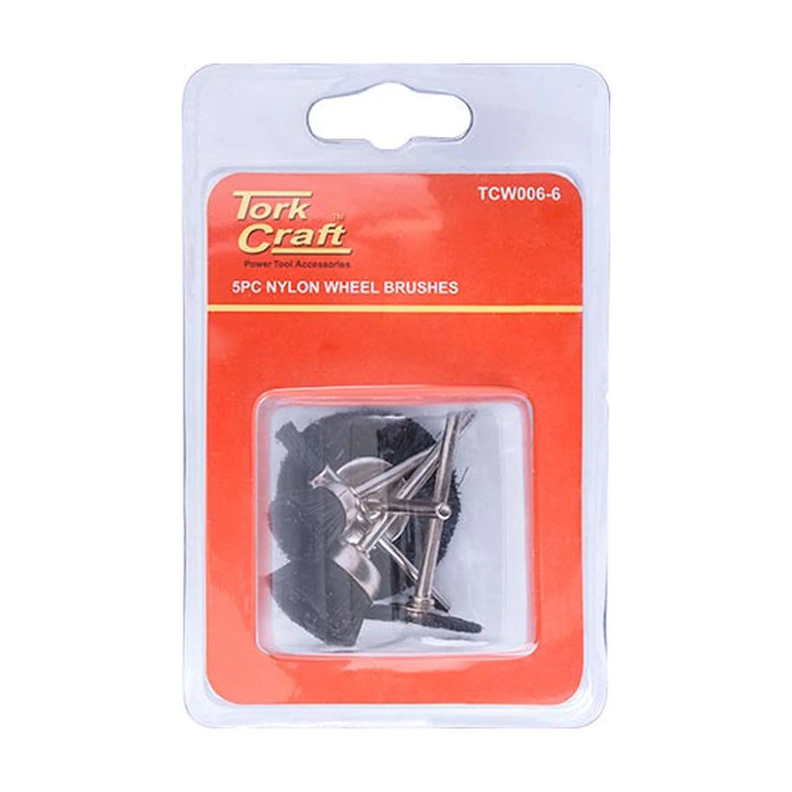 Tork Craft Wire Brushes Mini 5pc Nylon 3.2mm Shaft Assorted Shapes - image 01