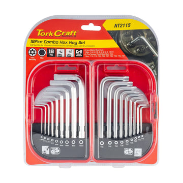 Tork Craft 18pc Hex Key Combo Set Chrome Vanadium - image 01