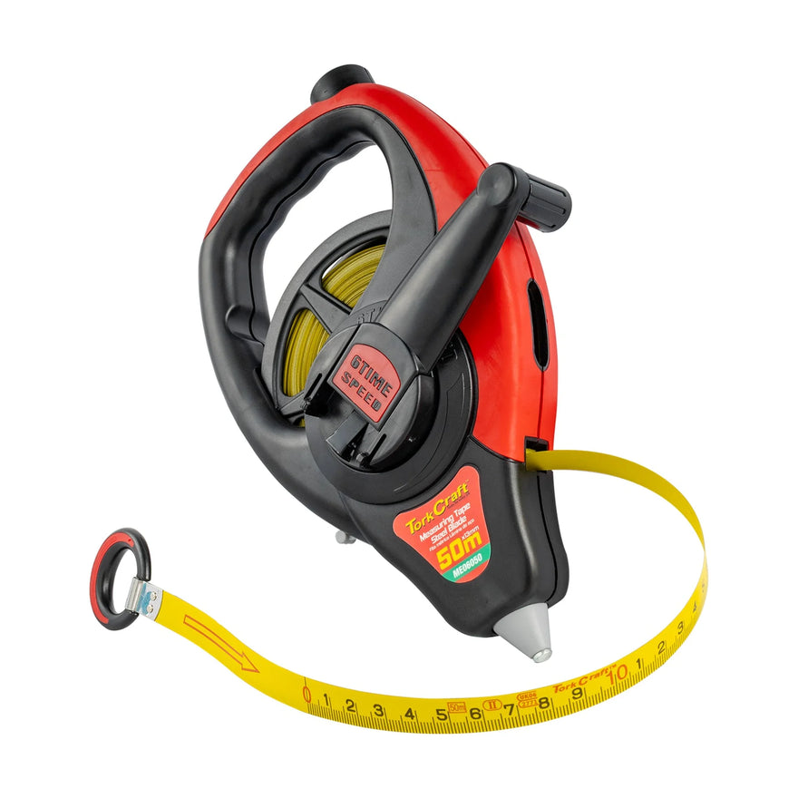 Tork Craft Measuring Tape Steel Blade 50m X 13mm Co-molded Rubber Casing - image 01