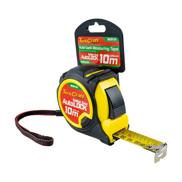 Tork Craft Measuring Tape Autolock 10m X 25mm Rubber Casing Matt Finish - image 01