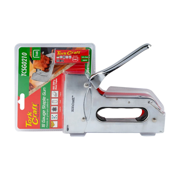 Tork Craft Staple Gun 16g 8-12mm H/duty T50 With 200pc 1.2mmx8mm Staples - image 01
