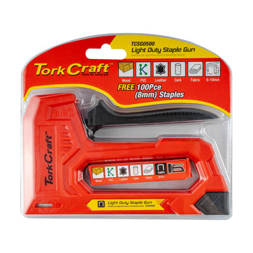 Tork Craft Staple Gun 21g 6 - 8mm Light Duty Jt21 With 100pc 0.7mmx8mm - image 01