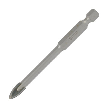 Tork Craft Glass & Tile Drill 8mm 4 Flute With Hex Shank - image 01