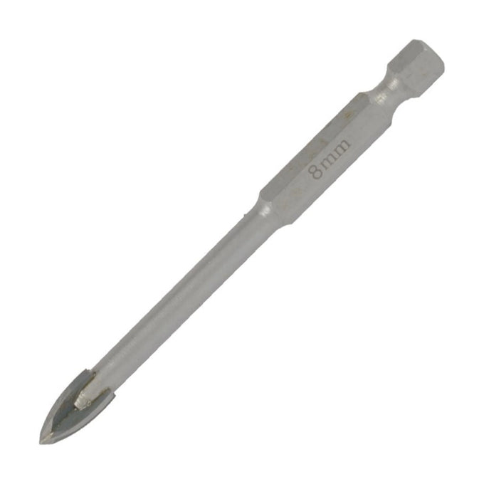 Tork Craft Glass & Tile Drill 8mm 4 Flute With Hex Shank - image 01